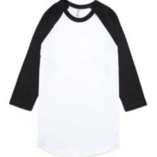 American Apparel Unisex Poly-Cotton 3/4-Sleeve Raglan T-Shirt Thumbnail
